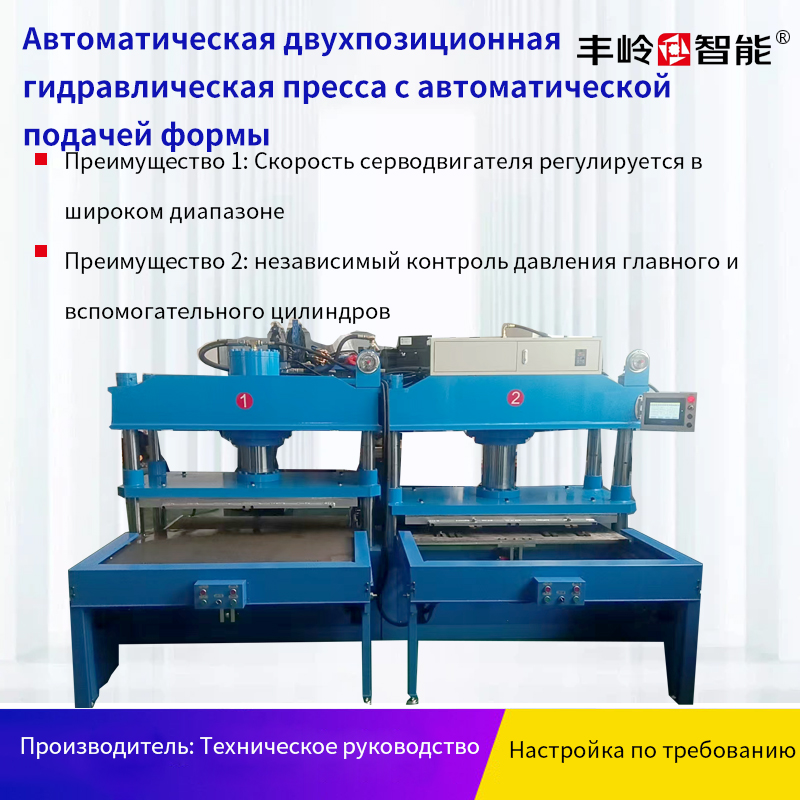 Автоматическая двухпозиционная гидравлическая пресса с автоматической подачей формы